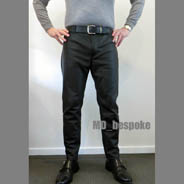 Alan black leather jeans